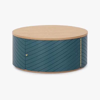 Made.com Novak Coffee Table, Ash and Teal