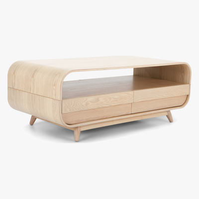 Made.com Esme Coffee Table With Two Drawers, Ash