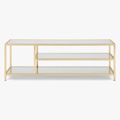 Made.com Connelly Coffee Table, Brass & Smoked Glass
