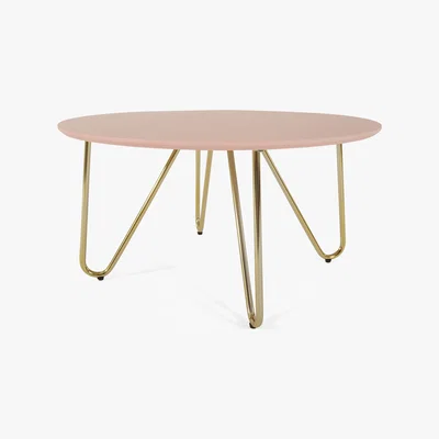 Made.com Eibar Coffee Table, Pink and Brass