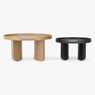 Made.com Kulma Nesting Coffee table, Black Stained and Natural Oak