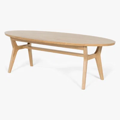 Made.com Jenson Oval Coffee Table, Solid Oak