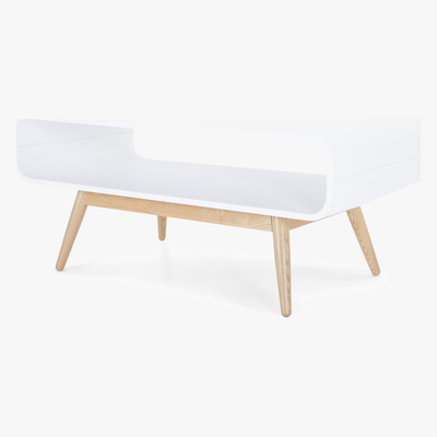 Made.com Esme Compact Coffee Table, White and Ash