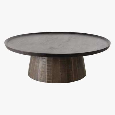 Maisons du Monde Smoked Brown Solid Mango Wood Coffee Table Lusaka