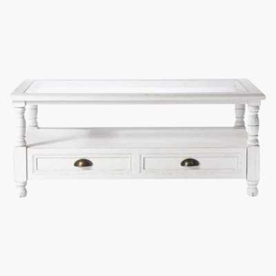 Maisons du Monde White 2-Drawer Coffee Table Joséphine