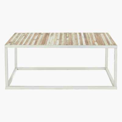 Maisons du Monde Metal coffee table in white Mistral