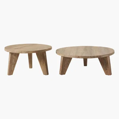 Maisons du Monde Round Elm Nesting Tables Nikos