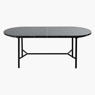 Maisons du Monde Oval Black Marble Coffee Table Sloane