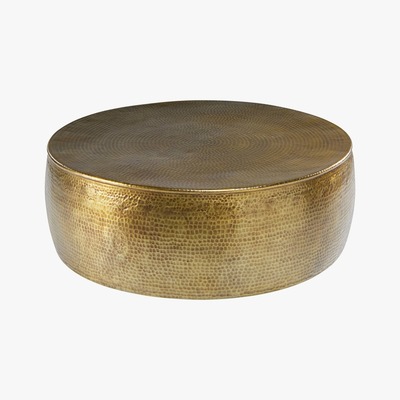 Maisons du Monde Gold hammered aluminium coffee table Paloma