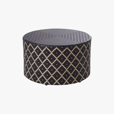 Maisons du Monde Dual-Tone Resin Cylindrical Garden Coffee Table Tananarive