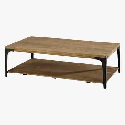 Maisons du Monde Solid mango wood and metal coffee table Metropolis