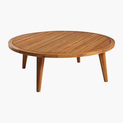 Maisons du Monde Round garden coffee table in solid acacia Noumea