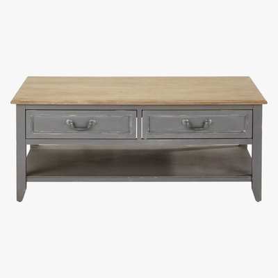 Maisons du Monde 2-Drawer Coffee Table in Grey Honorine