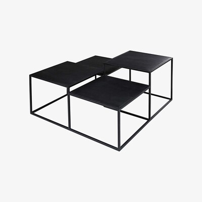 Maisons du Monde Black metal 4-top coffee table