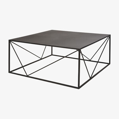 Maisons du Monde Square Black Metal Coffee Table
