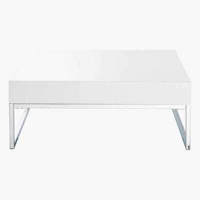 Maisons du Monde White Lacquered Finish Coffee Table Easy