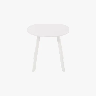 Maisons du Monde Round White Metal Garden Coffee Table Monopoli