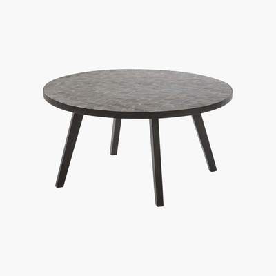 Maisons du Monde Black Mosaic Garden Coffee Table Zeliges