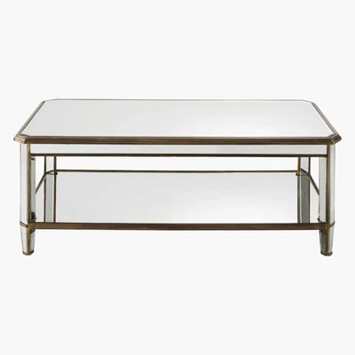 Maisons du Monde Mirror and Metal Coffee Table Athenee