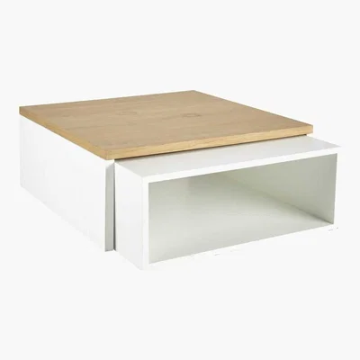 Maisons du Monde 2 Coffee Tables in White Austral