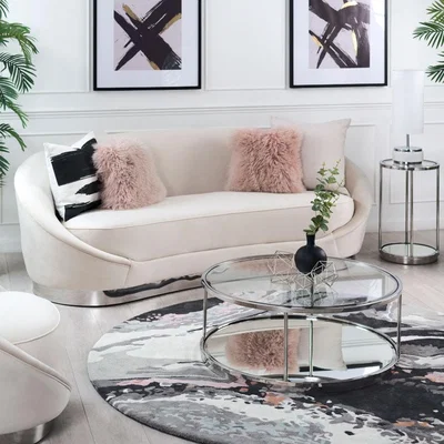 My Furniture Rippon Silver Circular Coffee Table