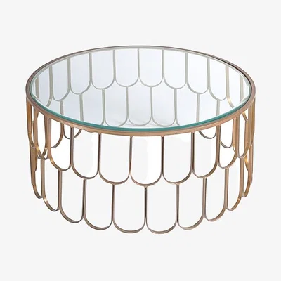 My Furniture Pino Brass Coffee Table 
