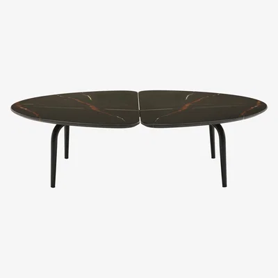 Made in Design Graphium Coffee table - / Marble - 120 x 118 cm by Zanotta Black