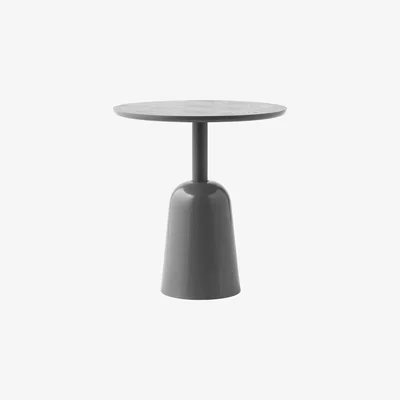 Made in Design Turn Coffee table - / Height adjustable from 41 to 64 cm / Ø 55 cm by Normann Copenhagen Grey
