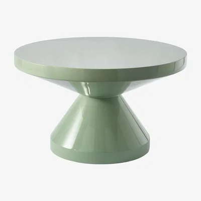 Made in Design Zig zag Coffee table - /  Ø 60 x H 35 cm - Lacquered plastic by Pols Potten Green