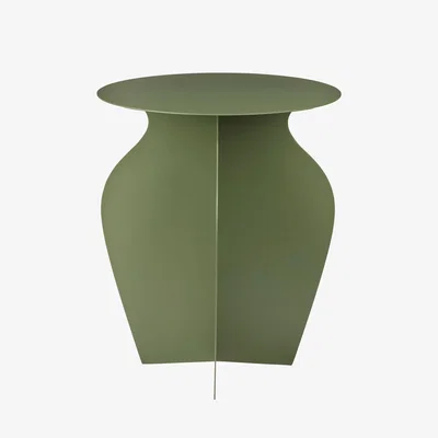 Made in Design Urna End table metal green / Ø 35 x H 45 cm - BROSTE COPENHAGEN