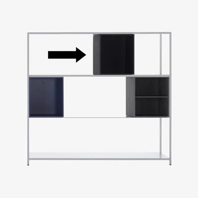 Made in Design Minima Crate - / Open - W 30 cm by MDF Italia Black