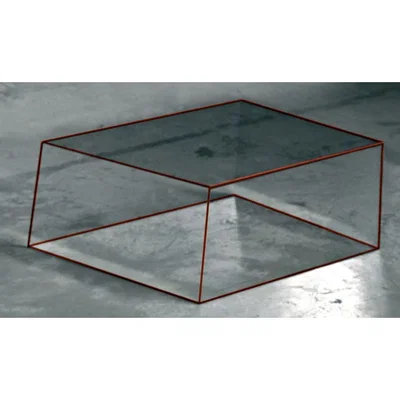 Made in Design Wireframe Coffee table - 60 x 57 cm by Glas Italia Orange/Transparent