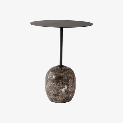 Made in Design Lato LN8 Small table - / Marble & metal - Ø 40 x H 50 cm by &tradition Brown/Black