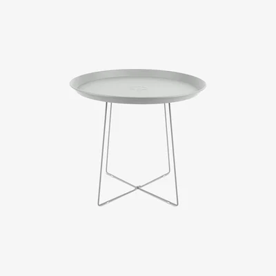 Made in Design Plat-o Coffee table - / Detachable top - Ø 56 x H 46 cm by Fatboy Grey