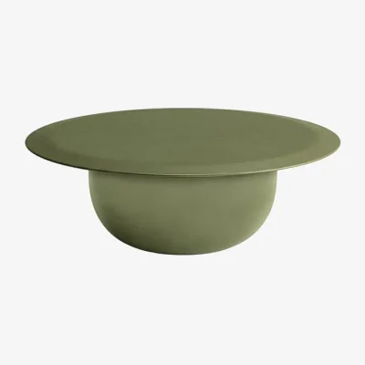 Made in Design Alfarè Coffee table stone green / Ø 90 x H 30 cm - Concrete - Zanotta