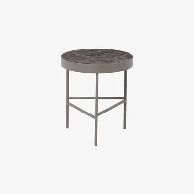 Made in Design Marble Coffee table - / Medium - Ø 40 x H 45 cm by Ferm Living Brown
