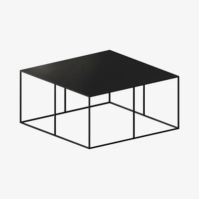 Made in Design Slim Irony Coffee table - / 70 x 70 x H 34 cm by Zeus Black