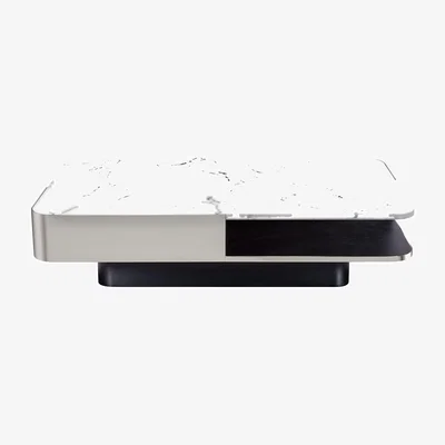 Made in Design Lounge Coffee table stone white / Marble - 120 x 80 cm - RED Edition