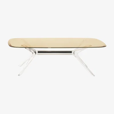 Made in Design Blast Coffee table - / Glass - 130 x 80 cm by Kartell Yellow/Transparent