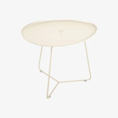 Made in Design Cocotte Coffee table metal beige / W 55 x H 43.5 cm - Removable Tray - Fermob