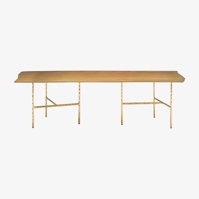 Made in Design XXX Rectangle Coffee table - / 120 x 52 cm x H 33 cm by Opinion Ciatti Gold/Metal