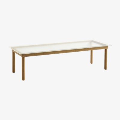 Made in Design Kofi Coffee table - / 140 x 50 cm - Glass & wood by Hay Natural wood
