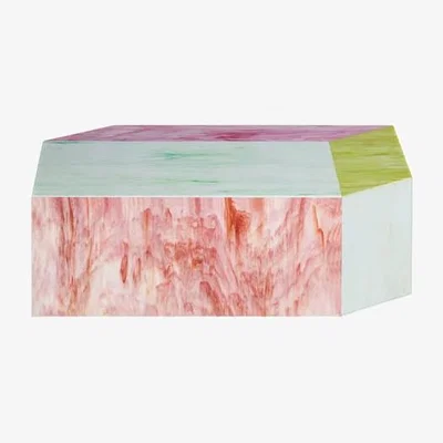 Made in Design Remis 01 Coffee table glass / With drawer - 100 x 80 x H 32 cm - Handmade in Italy - Glas Italia