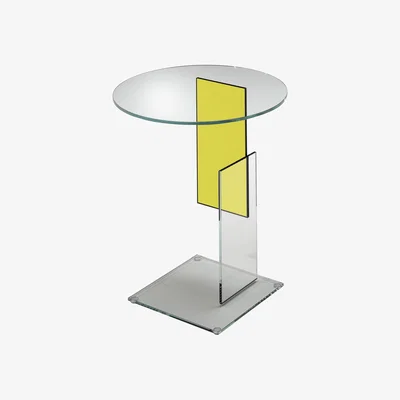 Made in Design Don Gerrit Coffee table by Glas Italia Yellow/Transparent