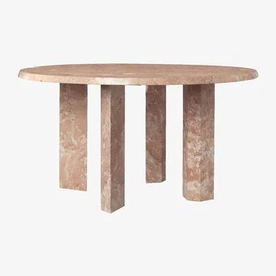 Made in Design Taula Coffee table stone pink / Ø 67 x H 35 cm - Marble - Ferm Living