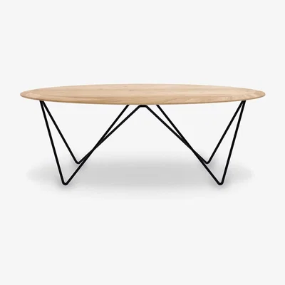 Made in Design Orb Coffee table - / Solid oak & metal - 130 x 60 cm by Ethnicraft Natural wood