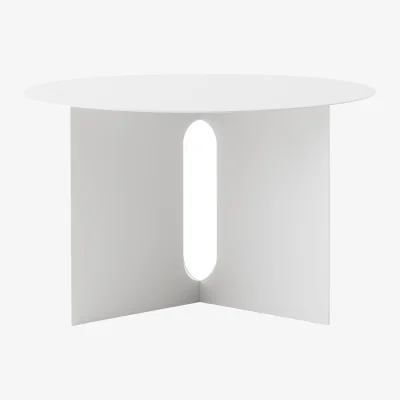 Made in Design Androgyne Coffee table metal white / Ø 63 x H 38 cm - Audo Copenhagen