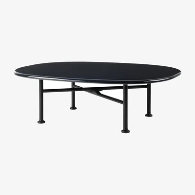 Made in Design Coffee table Carmel Large ceramic black ceramic / 87.5 x 70 x H 25 cm - Gubi