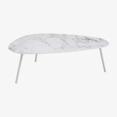 Made in Design Terramare Coffee table - Porcelain stoneware - L 108 cm by Emu White