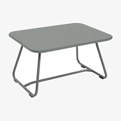 Made in Design Sixties Coffee table metal grey / Steel - 76 x 55 cm - Fermob